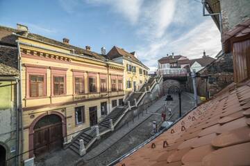 Фото номера Стандартный двухместный номер с 1 кроватью, вид на мост Лжецов Проживание в семье Casa Astronomului г. Сибиу 24